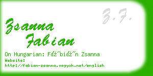 zsanna fabian business card